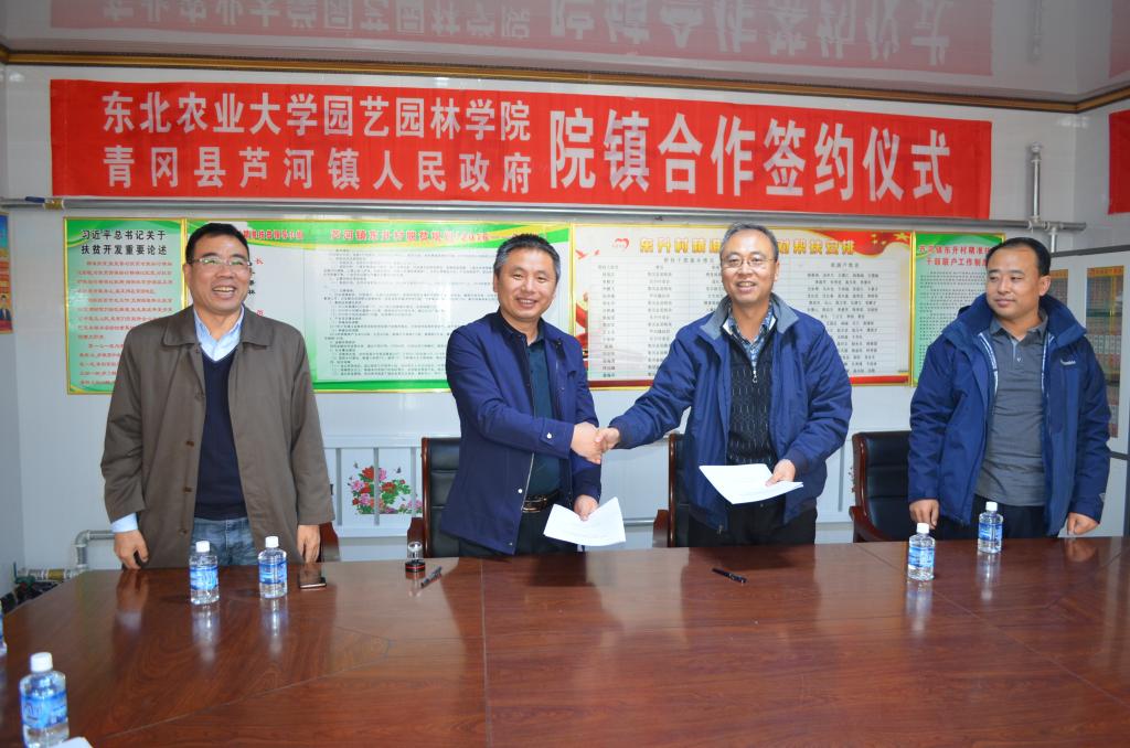 王傲雪经理与于志勇镇长签署院镇合作共建协议